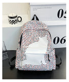 Daiiibabyyy  Letter Cat Print Mochilas Mujer University Student Mochila Large Capacity Bag Ins Casual Backpack Graffiti Bolsa Feminina