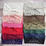 Daiiibabyyy  Vintage Lace Headband Fashion Scarf for Women Beach Travel Hair Accessories Stretchy Wide Band Hollow Out hair hoops
