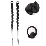 Daiiibabyyy  70cm Twist Braid Ponytail High Elastic Wig Women Hair Side Natural Wig Dreadlocks Black Hous Tail Hairpiece Hair Accessories
