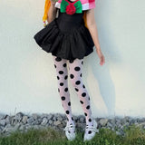 Daiiibabyyy  Vintage Women's Pantyhose Fashion Sexy Crash Tights Spring Autumn Super Elastic Bottoms Y2k Female Polka Dot Stockings