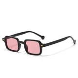 Daiiibabyyy  Retro Rice Nail Small Frame Square Sunglasses New Women Glasses Fashionable Men Simple High-End Glasses
