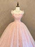 Daiiibabyyy  Spaghetti Straps Party Dresses 15 Quinceanera Dresses Sweet Flower Ball Gown 15 Year Old Dresses for Quinceanera Customized