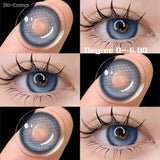 Colored Contact Lenses with 1 Pair Degree 0~-6.00 Natural Brown Lenses 1 Year K4 Blue Lens Korean Fashion Lenses