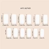 Daiiibabyyy  24pcs Sweet Cool French Style False Nails Wave Point Flower Designs Spicy Girl Press On Nails Medium Coffin European Fake Nail