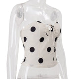 Daiiibabyyy  Summer Polka Dot Backless Cami Women Printed Slim Crop Top Y2K Spicy Girl Fashion Casual Sleeveless Streetwear Tops