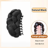 Daiiibabyyy  New Synthetic Hair Bun Claw Clip Fluffy Brown Wig Hair Clip Natural Black Hairpiece Hair Accessories