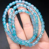 DAIIIBABYYY  -  5MM Natural Azurlite Triple Circles Bracelet Fashion Gemstone Crystal Jewelry For Women Healing Holiday Gift 1PCS