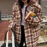 Daiiibabyyy  Middle Length Ladies Jackets Loose Single Breasted Women's Wool & Blends Coat Trendy Autumn Elegant Long Sleeve on Sale Novelty
