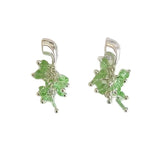 DAIIIBABYYY  -  Green crystal tassel earrings
