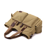 Daiiibabyyy  Canvas retro crossbody bag, handbag commuting bag, shoulder bag, work bag, large capacity handbag
