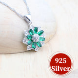 Daiiibabyyy Green Zircon Jewelry Sets Ladies 925 Sterling Silver Wedding Jewelry For Women Earrings Rings Pendant Necklace Bracelets Set