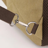 Daiiibabyyy  Canvas retro backpack, outdoor hiking, multifunctional, multi compartment, chest bag, side backpack