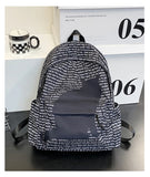 Daiiibabyyy  Letter Cat Print Mochilas Mujer University Student Mochila Large Capacity Bag Ins Casual Backpack Graffiti Bolsa Feminina