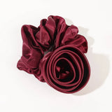 Daiiibabyyy  1PC Pack Rose - Shaped Hair Scrunchies, Elegant Flower Hair Ties, Ideal for Women's Stylish Ponytails and Buns