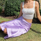Daiiibabyyy  Master the Elegance! Solid - color, Versatile and Casual Fishtail Midi Skirt with Draping Effect, a Trendsetter.