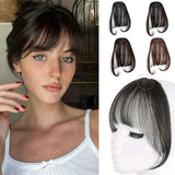 DAIIIBABYYY  -  Fake Invisible Synthetic Air Bangs Hair Clip-In Extension Front Head Fringes Hairpiece Air Bang Natural Hair Styling Accessories