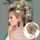 Daiiibabyyy  Synthetic Hair Bun Chignon Messy Curly Hair Band Elastic Scrunchy False Hair Pieces For Women Hairpins Black Brown