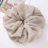 Daiiibabyyy  Big Size Chiffon Scrunchies For Muslim Women Custom Elastic Volumizing Oversized Neat stitching Malaysian Bunch Hair Tie