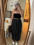 Daiiibabyyy  Fashion Cotton Hip-hop Lantern Pants Spring and Summer Women Simple Solid Loose Soft Breathable Casual Street Dance Harem Pants