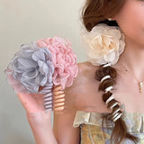 Daiiibabyyy  1 Pcs Ladies' Hair Loops Elegant Fashionable Flowers Simple Gentle Versatile Hair Ropes Sweet High-quality Hair Accessories Girl