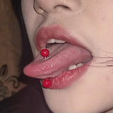 DAIIIBABYYY  -  1PC Soft Barbell Tongue Piercing colorful Flexible  invisible Tongue Jewelry Suitable for the healing period  14G Length 16mm