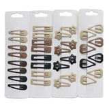 DAIIIBABYYY  -  8PC Khaki simple BB Hair Side Clips for Women Girls School Hairpin Accessory Headwear Ornament