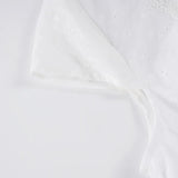 Daiiibabyyy  Sweet Prairie Chic Solid Lace Patchwork V Neck Short Sleeve All Match Women Shirt