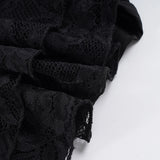 Daiiibabyyy  Sweet Solid Lace A-Line Skirts With Shorts Sexy Slim Low-Waisted Super Mini Skirts Women Summer Fashion Streetwear Ladies