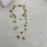 Retro light luxury niche temperament French long three-layer necklace