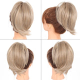 Daiiibabyyy  Synthetic Messy Bun Hair Piece Scrunchies for Women Straight Chignon Ponytail Clip in Hair Extensions Tousled Updo