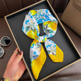 DAIIIBABYYY  -  New Silk Square Scarf Women Luxury Floral Print Kerchief Soft Satin Hairband Hands Bag Ribbon Foulard Hijab Neckerchief Headband