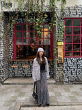 DAIIIBABYYY  -  Color Blocking Plaid Slightly Transparent Chiffon Skirt Women Summer 2025 New Niche Retro High Waisted A-line Skirts