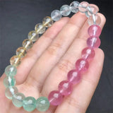 DAIIIBABYYY  -  7.5MM Natural Colored Topaz Bracelet Jewelry For Woman Men Healing Fengshui Stretch Fashion Gift 1PCS