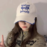 DAIIIBABYYY  -  Punk Letters Embroidery Street Baseball Cap For Men Women Solid Color Snapback Sun Caps Soft Cotton Hip Hop Dad Trucker Hats