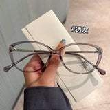 Daiiibabyyy  Material Eyeglass Frames for Men Cat Eye Shape Stylish Woman Eyeglasses Blue Light Blocking Glasses Frame
