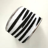Daiiibabyyy  Y2K Jewelry Striped Zebra Texture Bracelet Opening Adjustable Korean Fashion Punk Cool Bracelet Goth Accessories