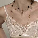 Retro light luxury niche temperament French long three-layer necklace