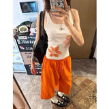 DAIIIBABYYY  -  Print Tank Tops Women Clothes Sleeveless Tshirts Streetwear Korean Fashion Floral Summer Tops Y2k Chic Tanks Vest