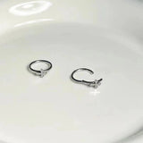 Daiiibabyyy Women's Love Earbone Nail Lip Trim Titanium Steel Spicy Girl Sweet Cool Cross Lips Sting Labial Ring Body Piercing Jewelry