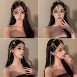 Daiiibabyyy  Handmade Sweet Wedding Headpiece Crystal Bridal Head Chain Hair Jewelry For Women Rhinestone Forehead Headband Accessories