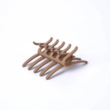 Daiiibabyyy  Vintage Square Interlocking Hair Clip for Women - Matte Plastic Claw Comb, Anti-Slip Ponytail Holder Updo Hair Accessories