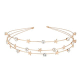 DAIIIBABYYY  -  Multi-layer Metal Headband For Women Butterfly Star Moon Hairband  Fashion Hair Hoop Elegant Hair Bands Hair Accessories