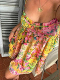Daiiibabyyy Holiday Spring Summer New Lace Short Strap Dress Woman Sexy Sweet Backless Printed Tie Mini Dress Female Beach Mini Dresses