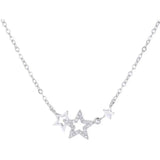 DAIIIBABYYY  -  Party Sweet Temperament For Girls Crystal Adjustable Korean Chain Necklaces Star Pendant Neck Jewelry Woman Clavicle Choker