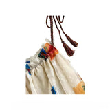 DAIIIBABYYY  -  Retro Women Dress Lace-up Printed Sleevevess Off Shoulder A-line Beach Dresss Sweet Hot Girls Holiday Skirts Fashion Clothes