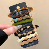 Daiiibabyyy  3Pcs/set Fashion Vintage Acrylic Hair Clips Women Girls Multi Style Y2K Barrettes Wave Geometric Hairpin Hair Accessories