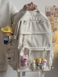 Daiiibabyyy  Preppy Style Ita Mochila Japanese Ins Mochilas Mujer Simple All-match Bag Large Capacity Backpack Two Ways Bags for Woman