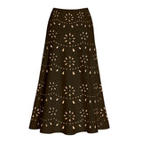 Daiiibabyyy  women's long skirt casual suit for spring and summer fashion new swimsuit with hollow out design sexy swimsuit