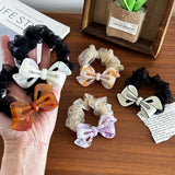 DAIIIBABYYY  -  Korean New Fashion Hollow Acetate Bow Scrunchie Simple High-Grade High Ponytail Hair Band Hair Rope For Woman Girls