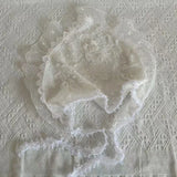 Daiiibabyyy  French Retro Lace Butterfly Triangle Scarf Tie Hair Bands Summer Female Thin Hair Band Travel Photo Seaside Sweet Cute Hair Band